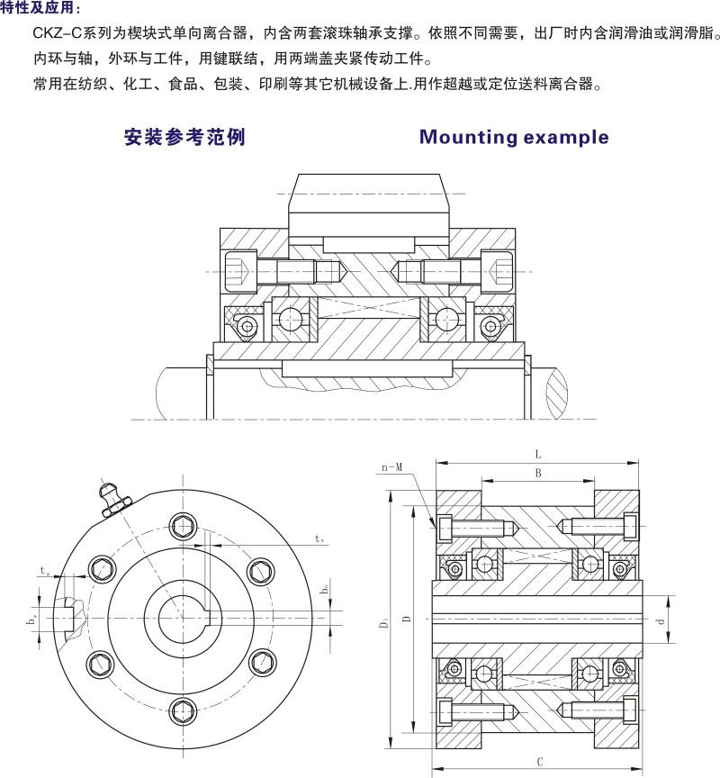 CKZ-C楔塊式單向離合器