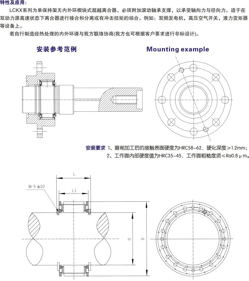 LCKX楔塊式單向離合器